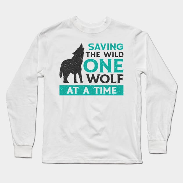 World Wildlife Day Wolf Art Wildlife Conservation Wolf Long Sleeve T-Shirt by Tom´s TeeStore